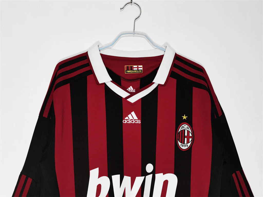 AC Milan Home Long Sleeve Retro Jersey 2009/10 - Image 4