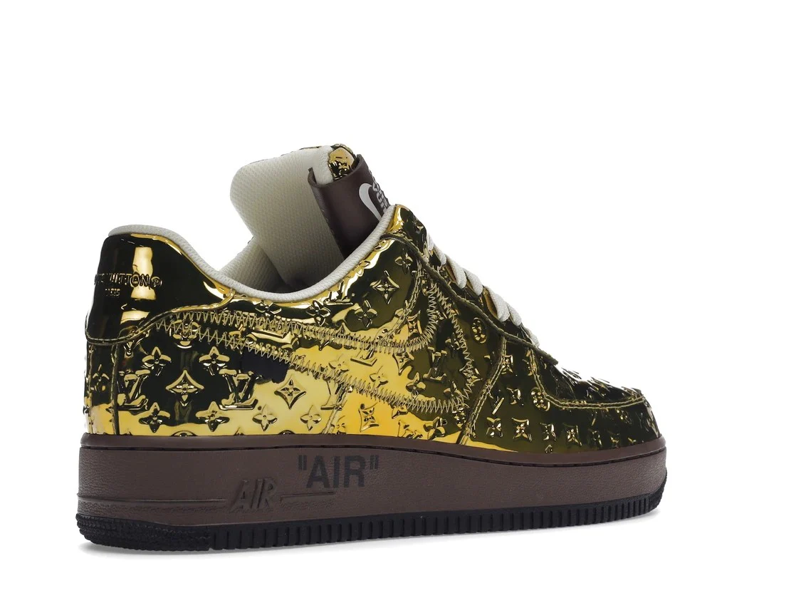 Air Force 1 LV Louis Vuitton Low By Virgil Abloh Metallic Gold - Image 10