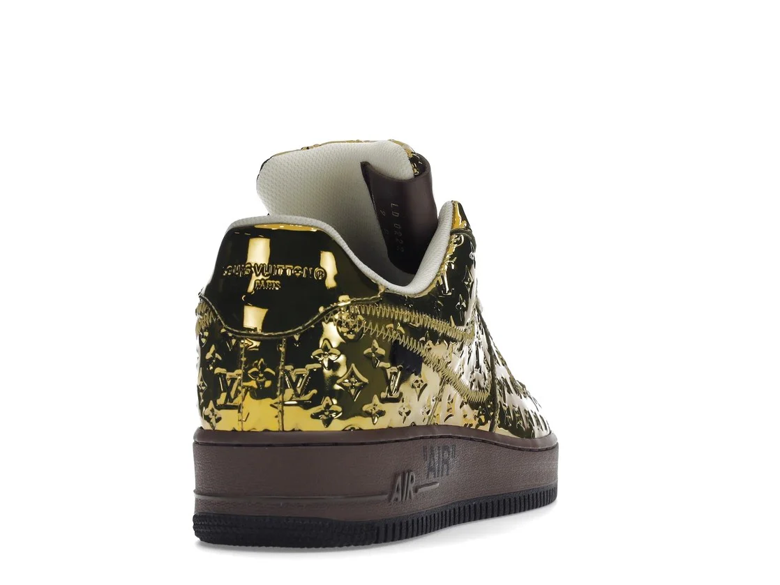 Air Force 1 LV Louis Vuitton Low By Virgil Abloh Metallic Gold - Image 11