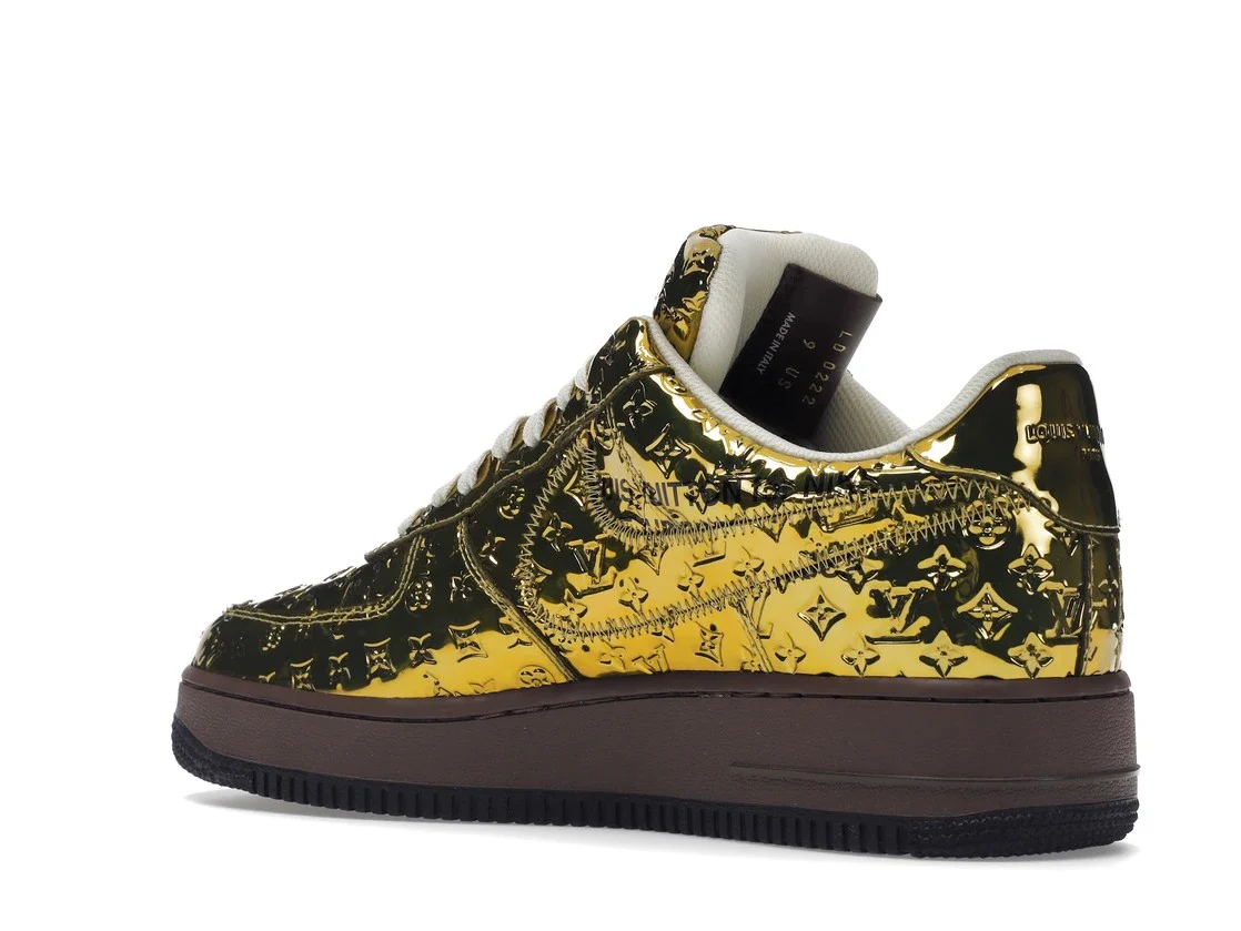 Air Force 1 LV Louis Vuitton Low By Virgil Abloh Metallic Gold - Image 17