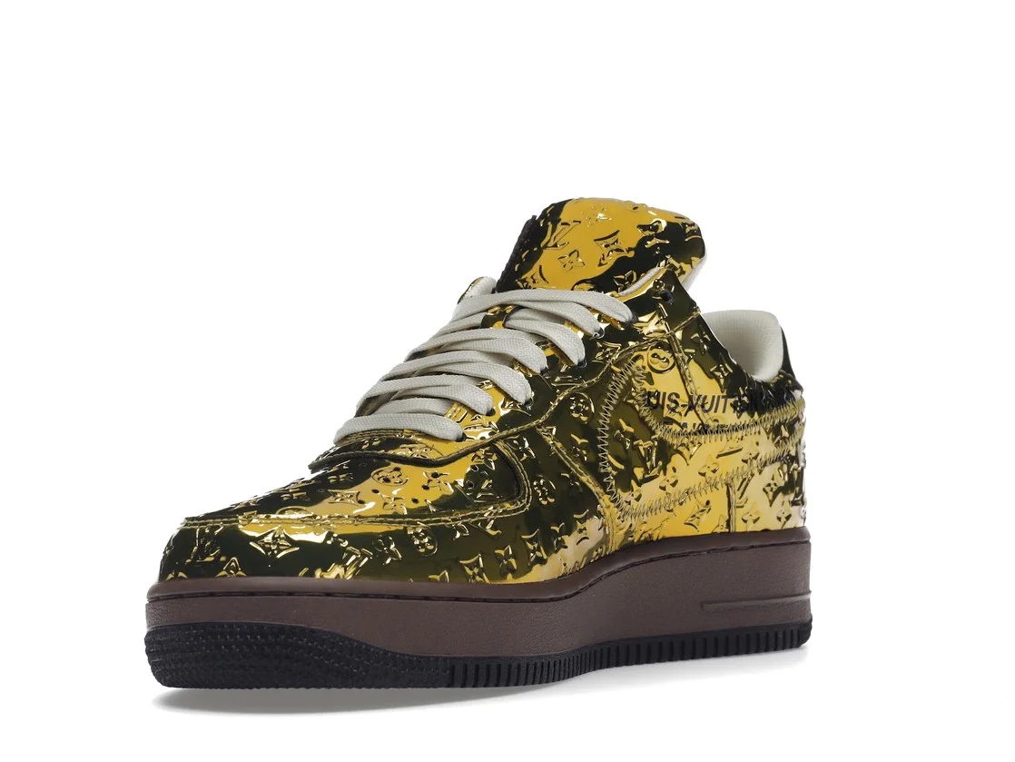 Air Force 1 LV Louis Vuitton Low By Virgil Abloh Metallic Gold - Image 3