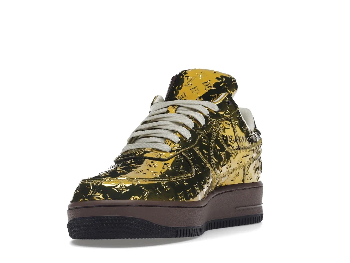 Air Force 1 LV Louis Vuitton Low By Virgil Abloh Metallic Gold - Image 4
