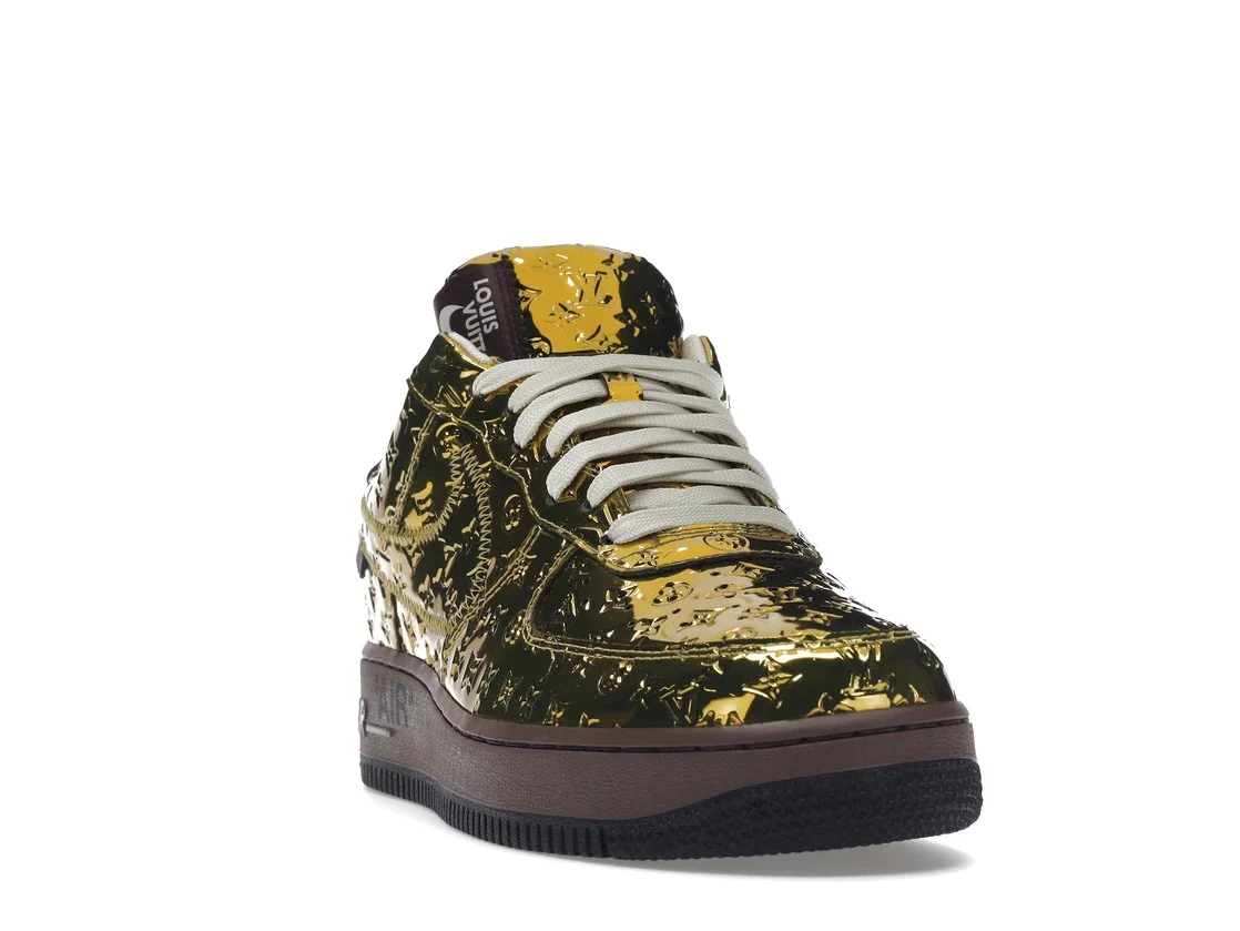 Air Force 1 LV Louis Vuitton Low By Virgil Abloh Metallic Gold - Image 8