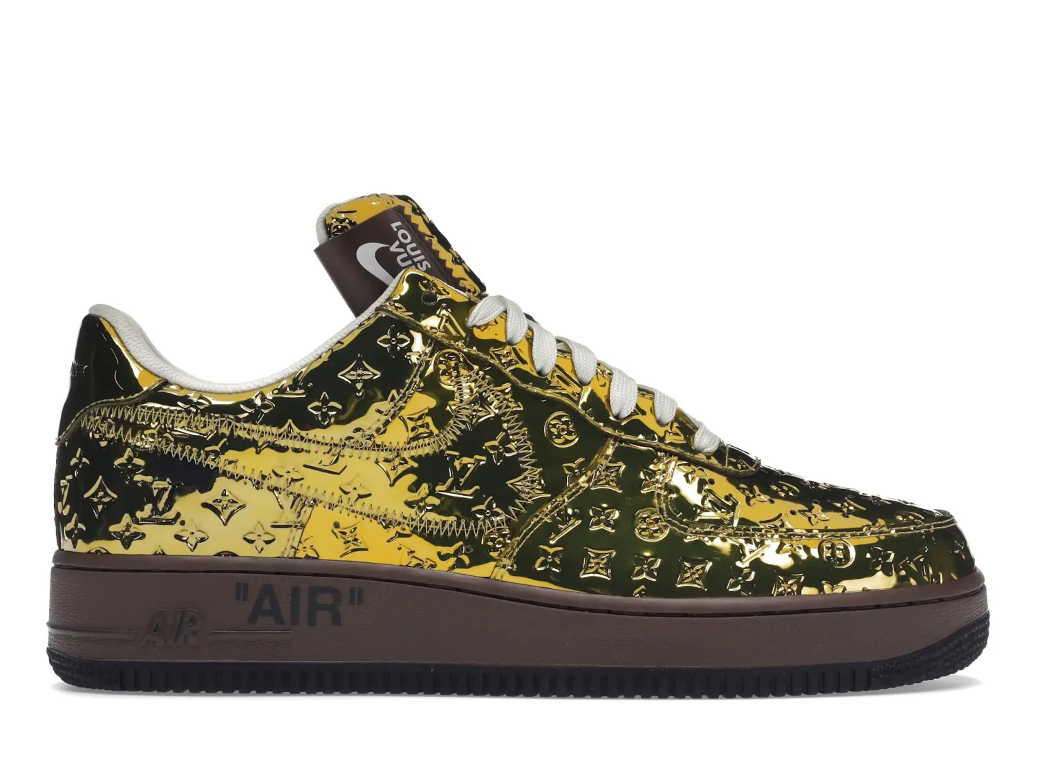 Air Force 1 LV Louis Vuitton Low By Virgil Abloh Metallic Gold - Image 9