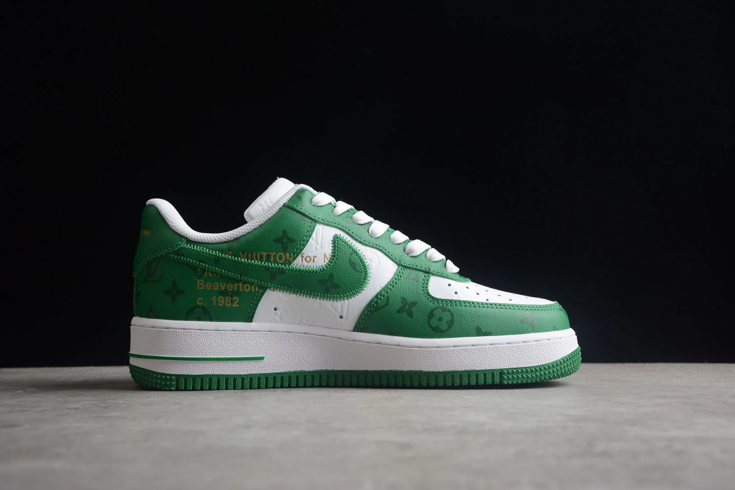 Air Force 1 LV Louis Vuitton Low White Green MS 0232 - Image 10