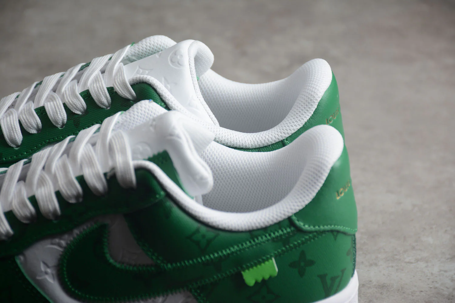 Air Force 1 LV Louis Vuitton Low White Green MS 0232 - Image 4