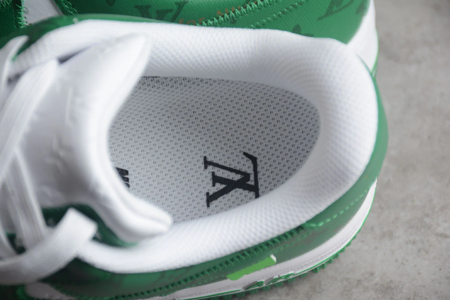 Air Force 1 LV Louis Vuitton Low White Green MS 0232 - Image 6