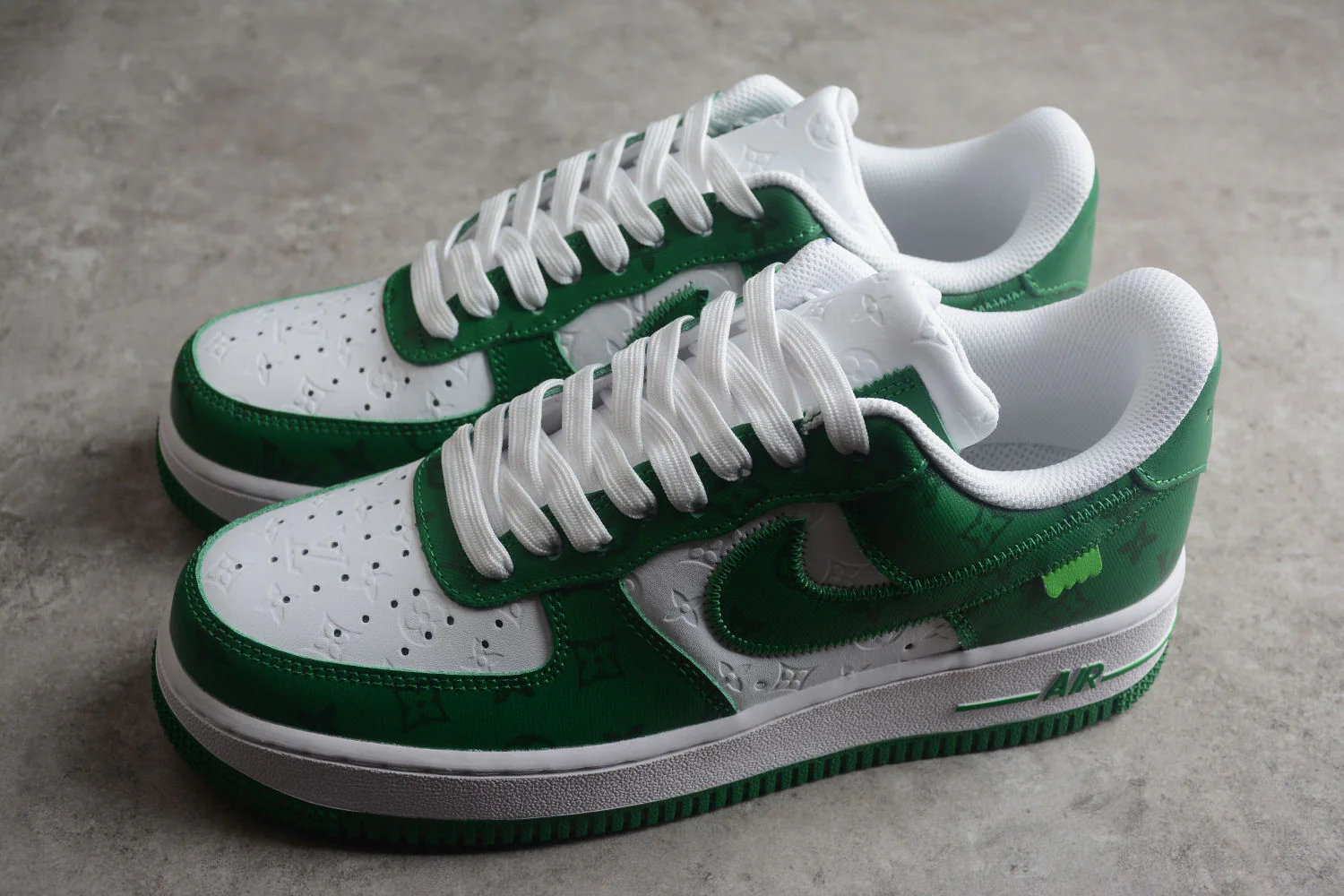 Air Force 1 LV Louis Vuitton Low White Green MS 0232 - Image 7