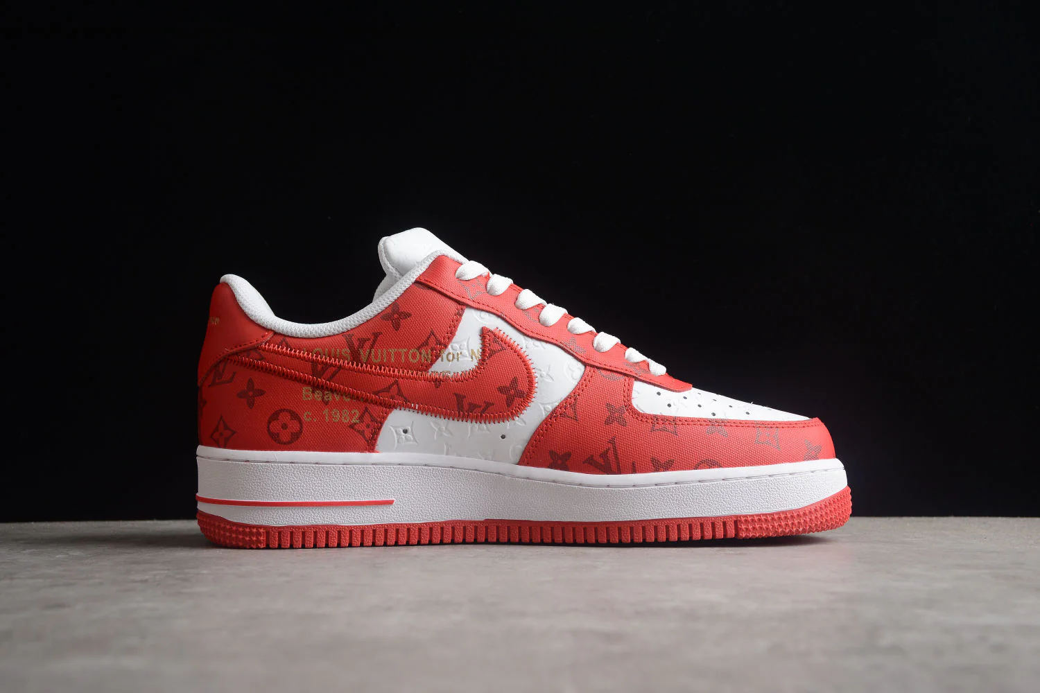 Air Force 1 LV Louis Vuitton Low White Red LD 0232 - Image 3