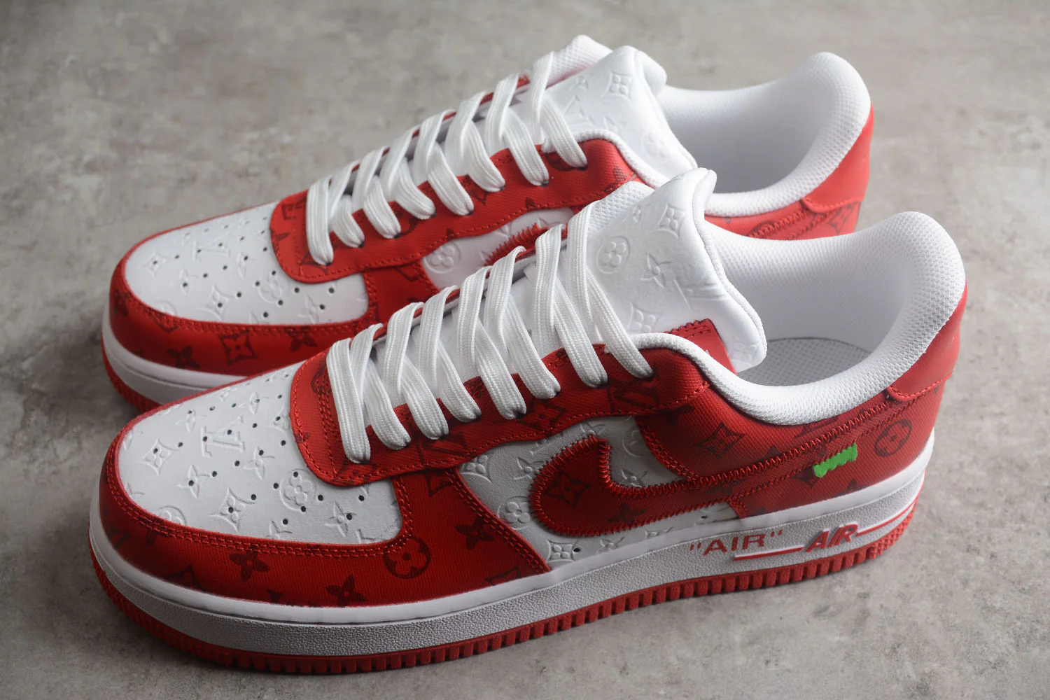 Air Force 1 LV Louis Vuitton Low White Red LD 0232 - Image 6