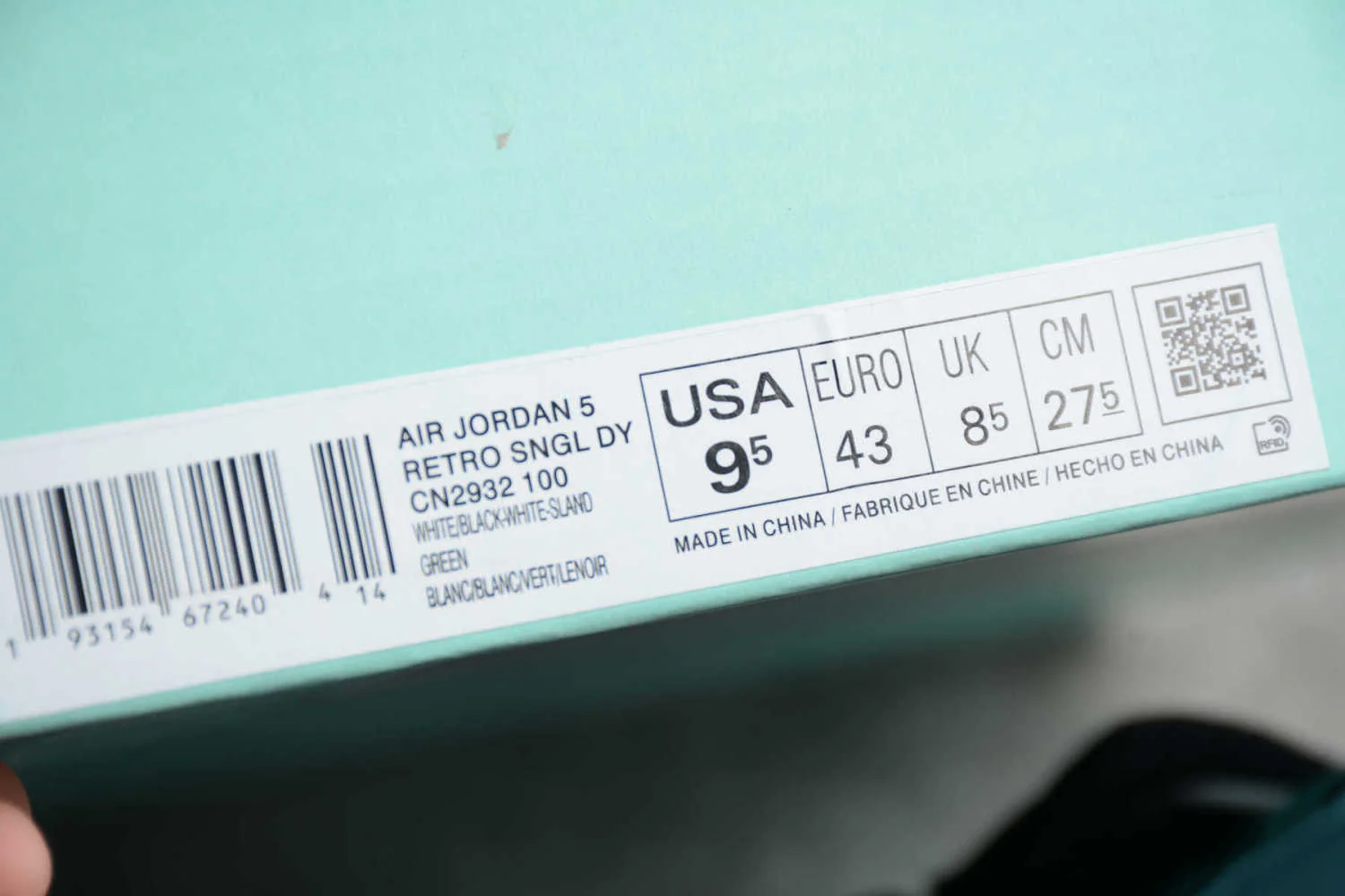 Air Jordan 5 Retro “Island Green” CN2932-100 - Image 15