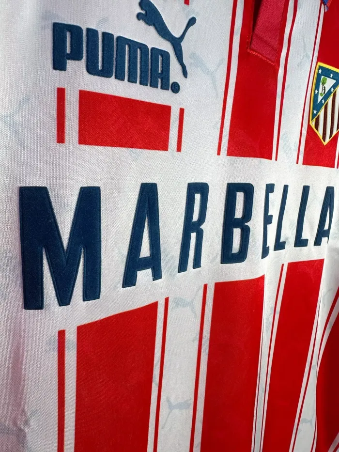 Atletico Madrid Home Long Sleeve Retro Jersey 1994/95 - Image 4