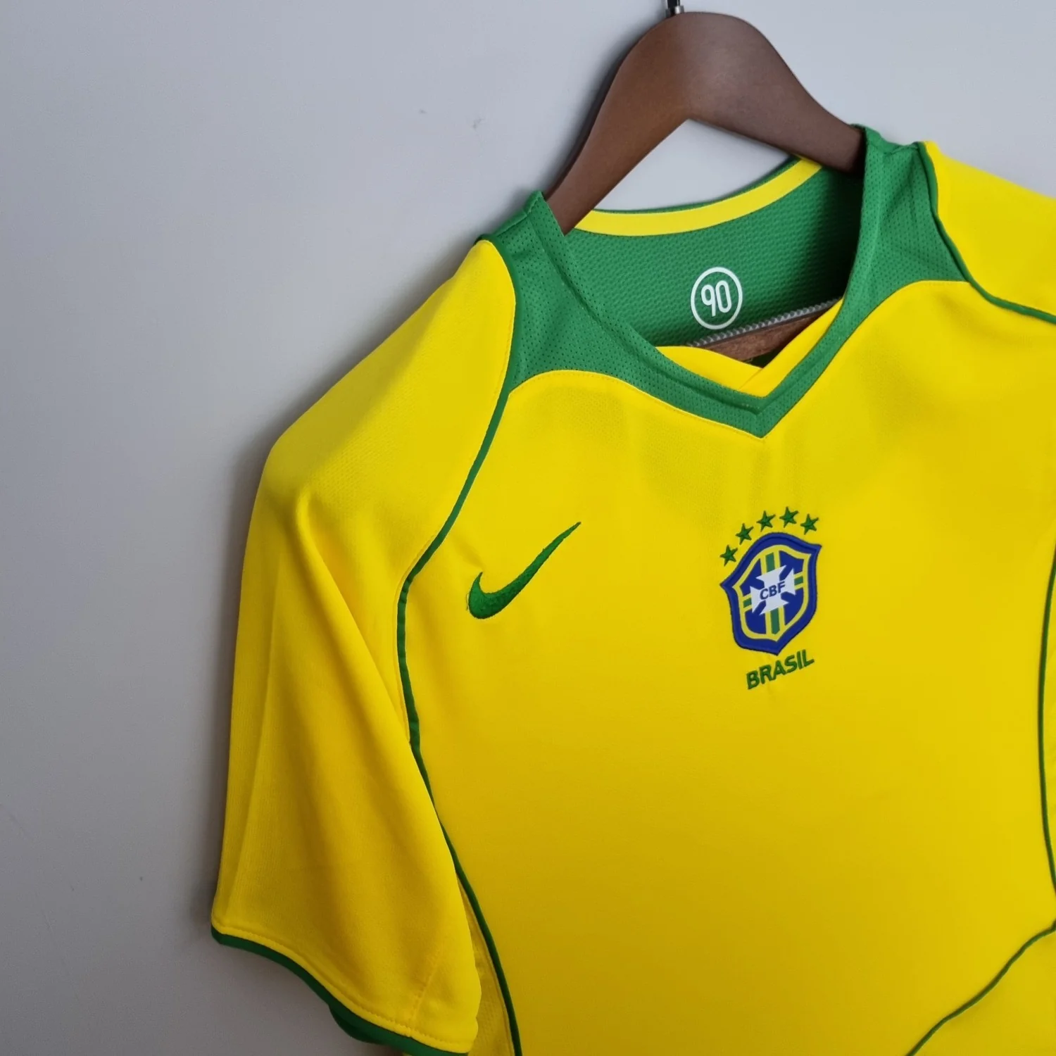 Brazil Home Retro Jersey 2004 - Image 6