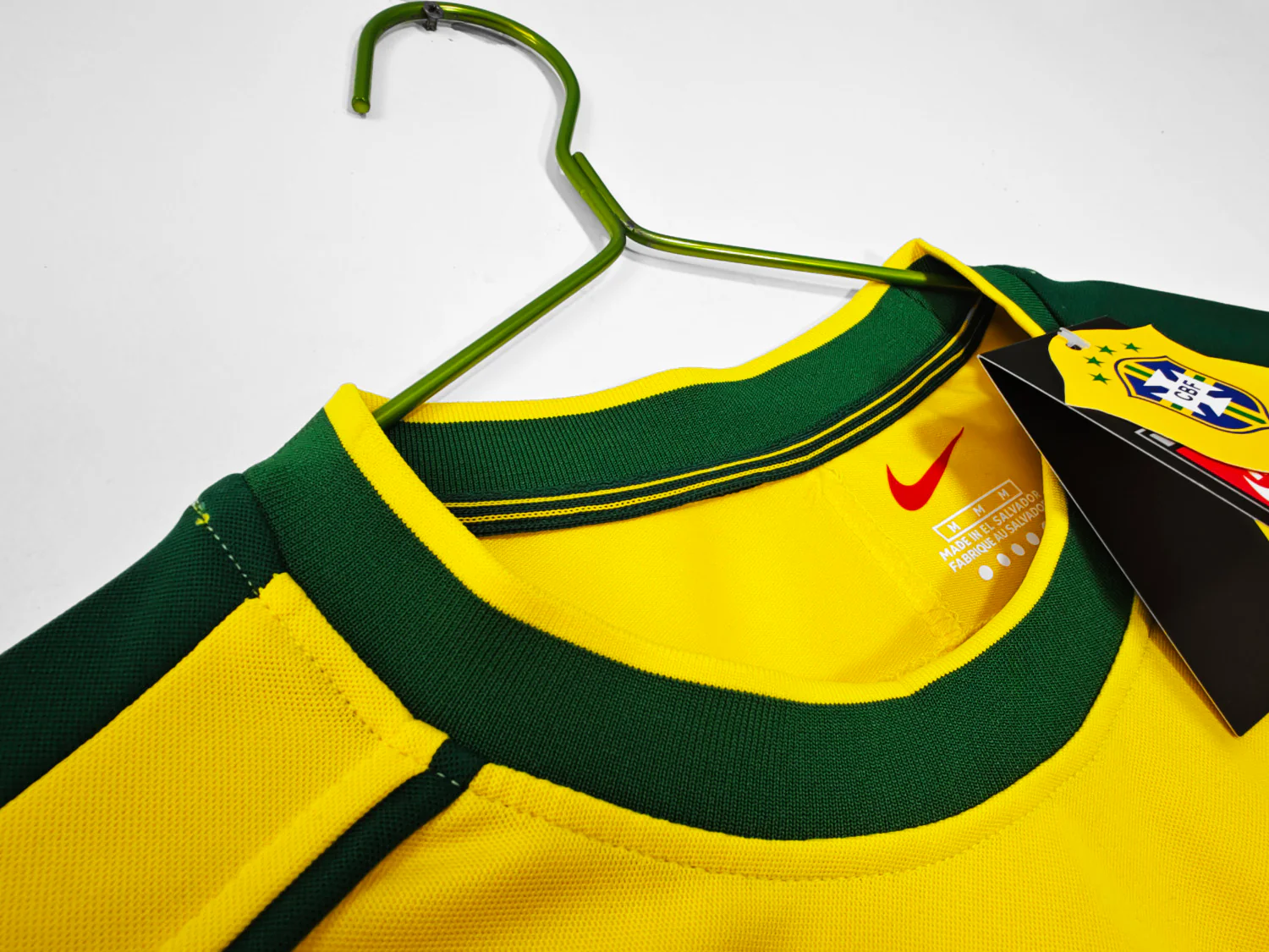 Brazil Home Retro Long Sleeve Jersey 1998 - Image 4