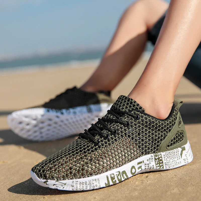 Casual Men's Shoes Breathable Sneakers Match Hollow Lace Board Shoes - Image 3