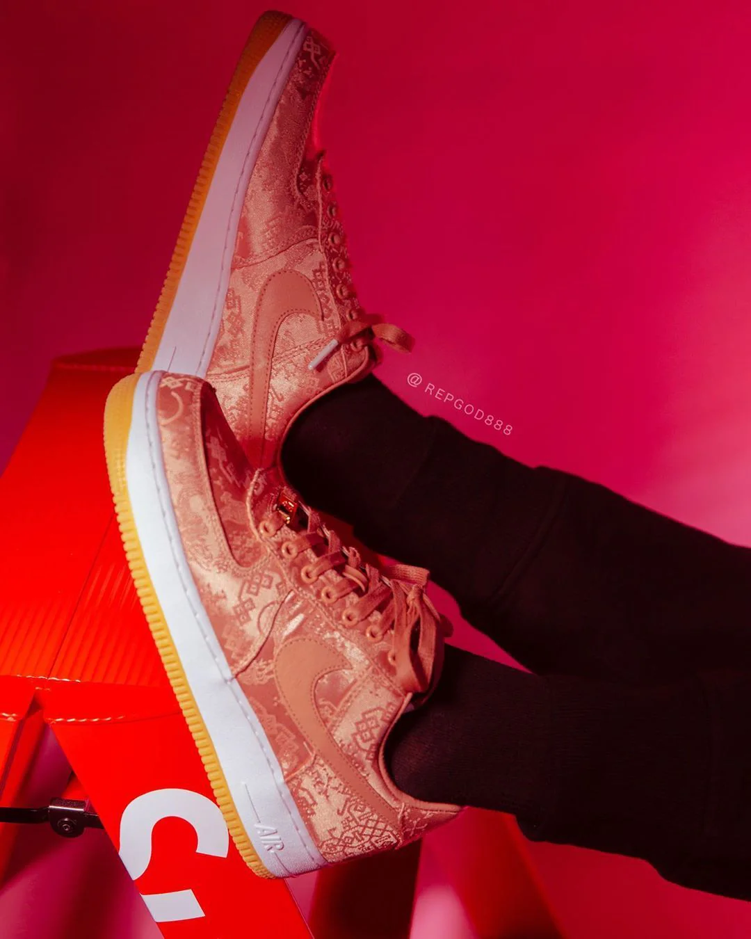 CLOT x Air Force 1 Low “Rose Gold” CJ5290-600 - Image 21