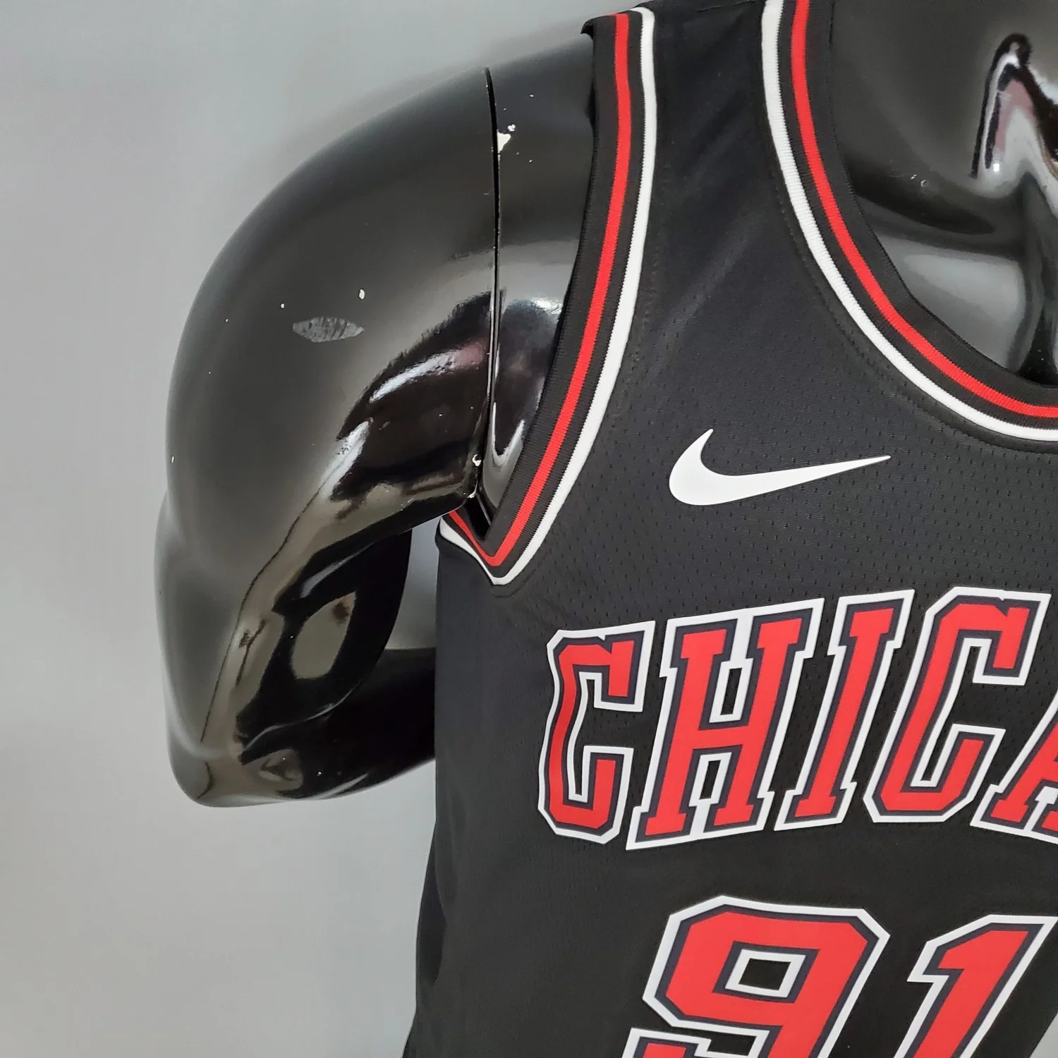 Dennis Rodman Chicago Bulls Swingman Jersey Black - Image 3