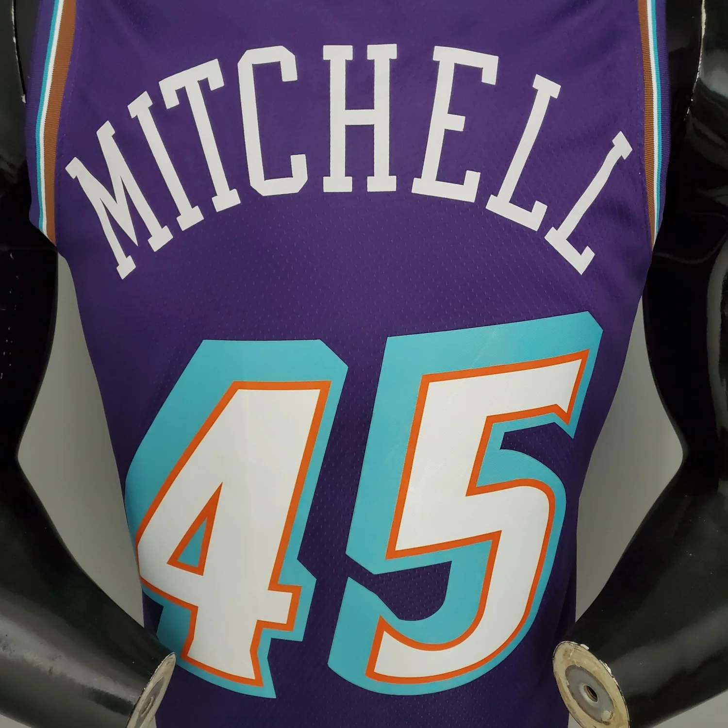 Donovan Mitchell Utah Jazz Retro Snow Mountain Edition Swingman Jersey Purple - Image 4