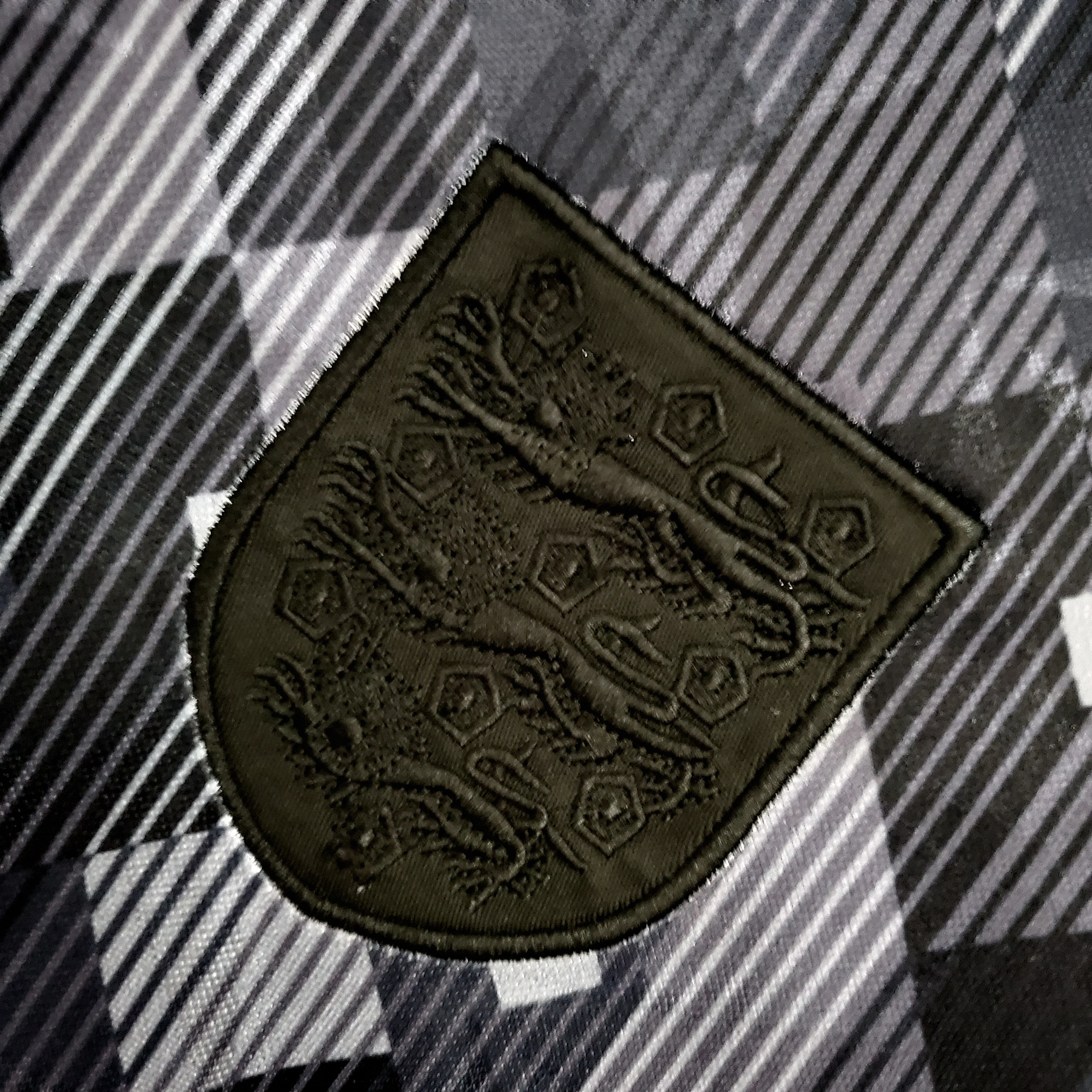England 1990 Black Out Retro Jersey - Image 3