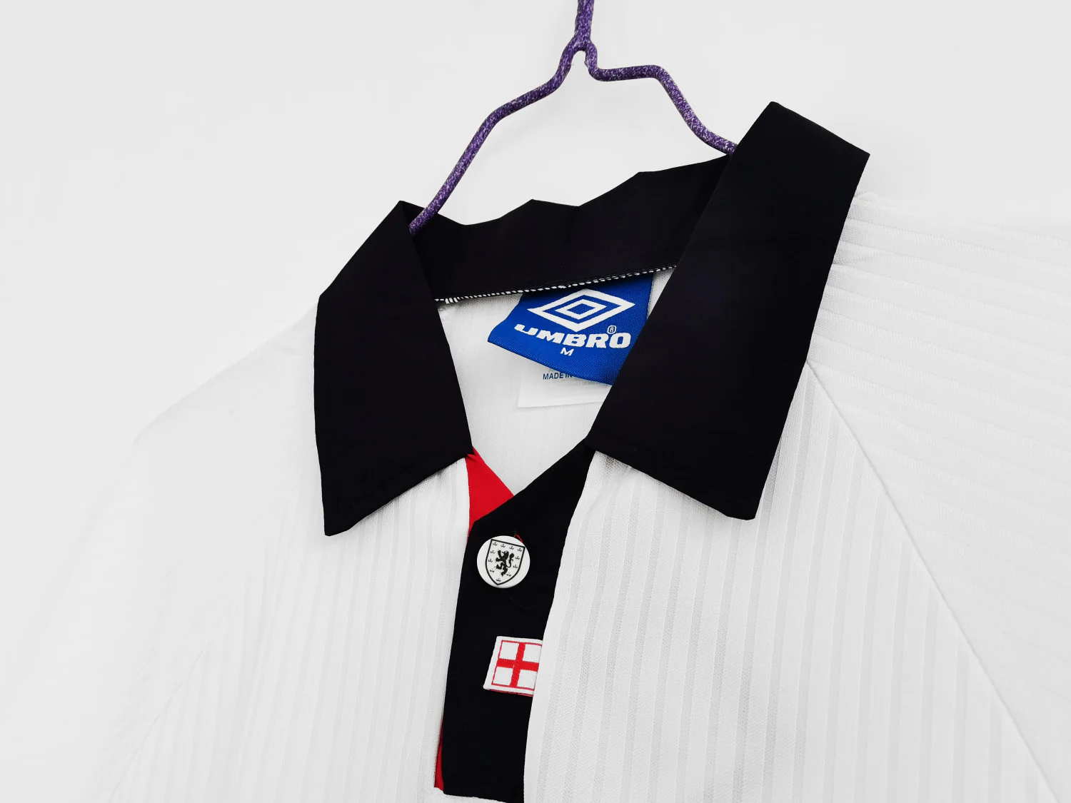 England Retro Home Long Sleeve Jersey 1998 - Image 3
