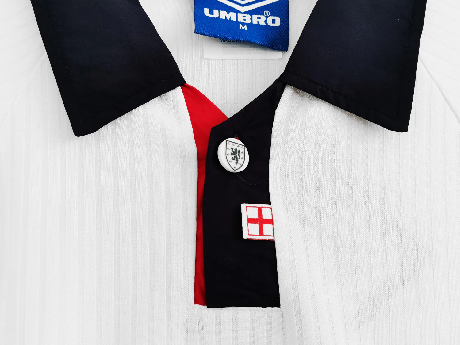 England Retro Home Long Sleeve Jersey 1998 - Image 5