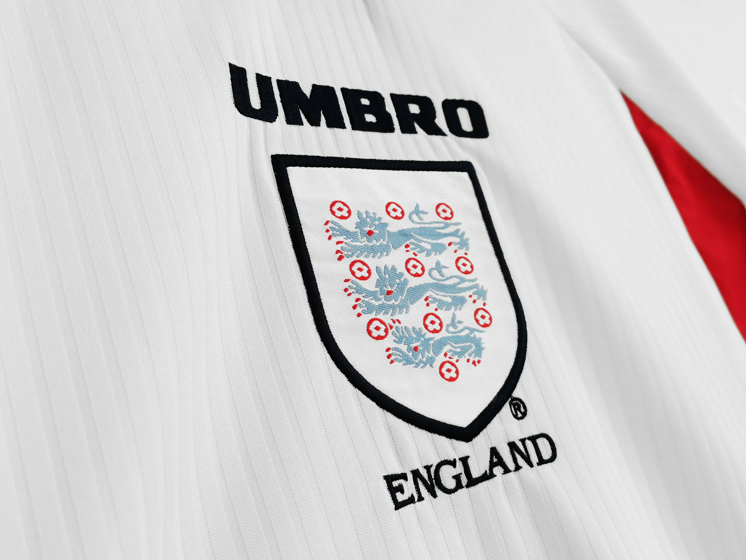England Retro Home Long Sleeve Jersey 1998 - Image 6