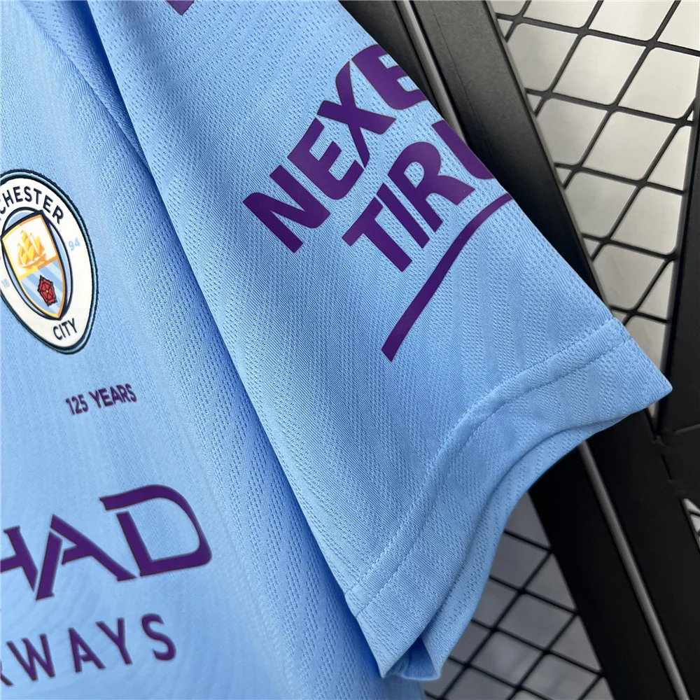 Manchester Ctiy Home Retro Jersey 2019/20 - Image 4