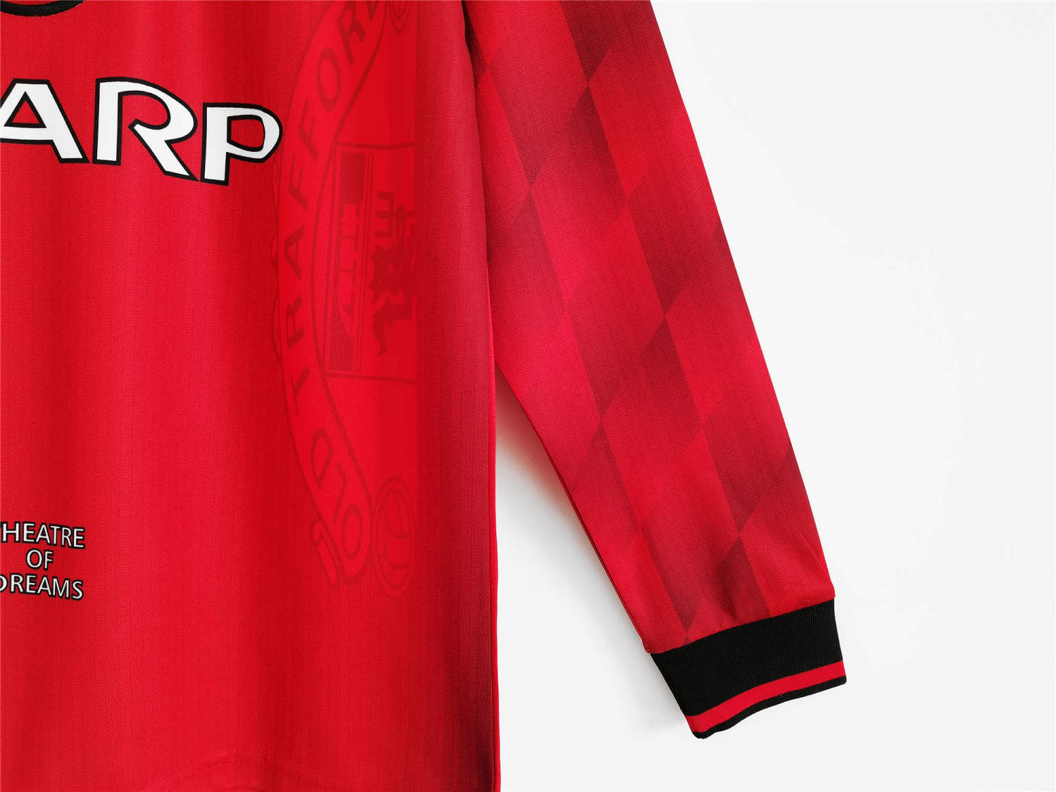 Manchester United Home Long Sleeve Retro Jersey 96/97 - Image 8