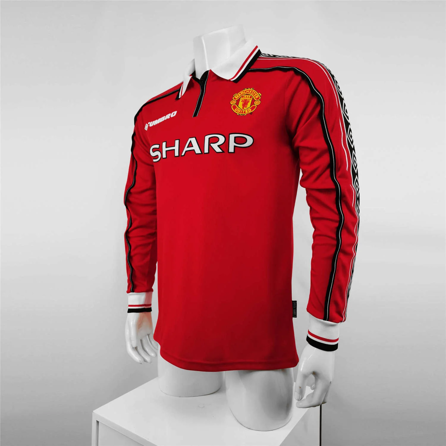 Manchester United Home Long Sleeve Retro Jersey 98/99 - Image 13