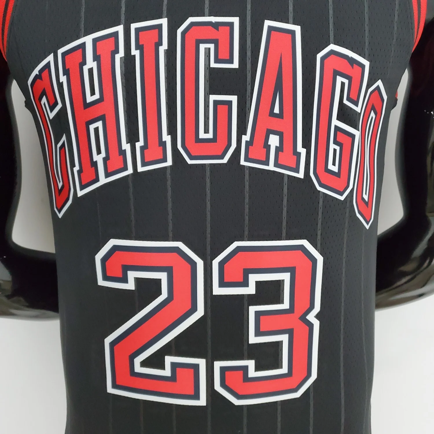 Michael Jordan Chicago Bulls 75th Anniversary Swingman Jersey Flyers Black - Image 3