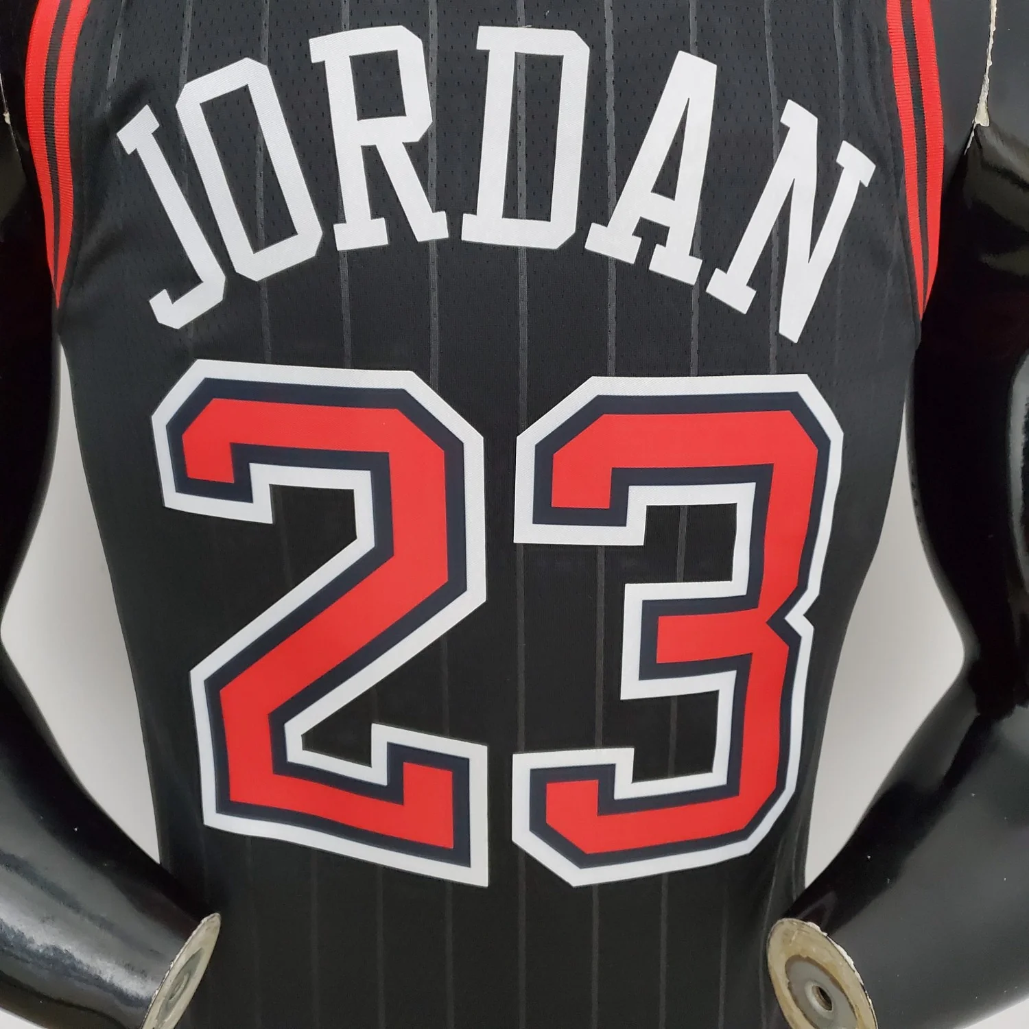 Michael Jordan Chicago Bulls 75th Anniversary Swingman Jersey Flyers Black - Image 4