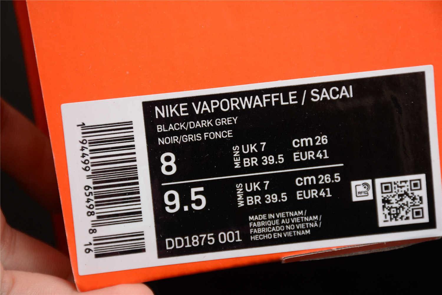 Nike VaporWaffle Sacai Black Dark Grey - Image 12