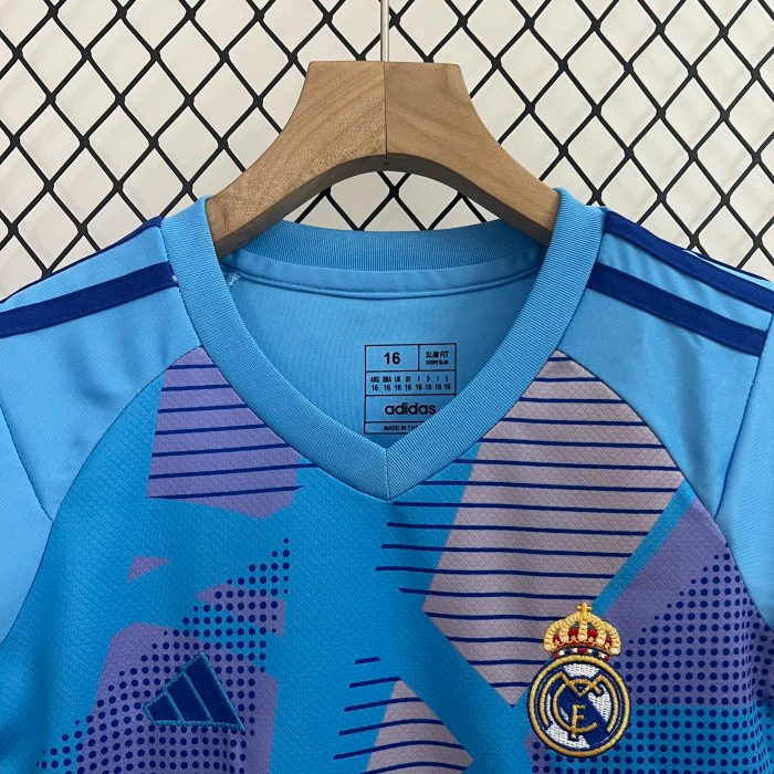Real Madrid Goalkeeper Kids Suit 24/25 Blue - Image 11
