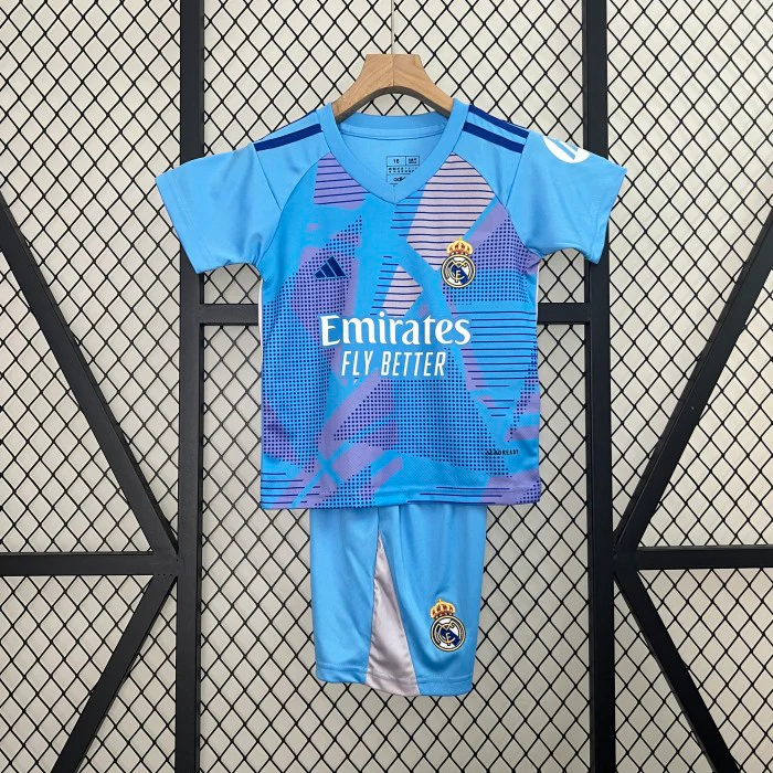 Real Madrid Goalkeeper Kids Suit 24/25 Blue - Image 4
