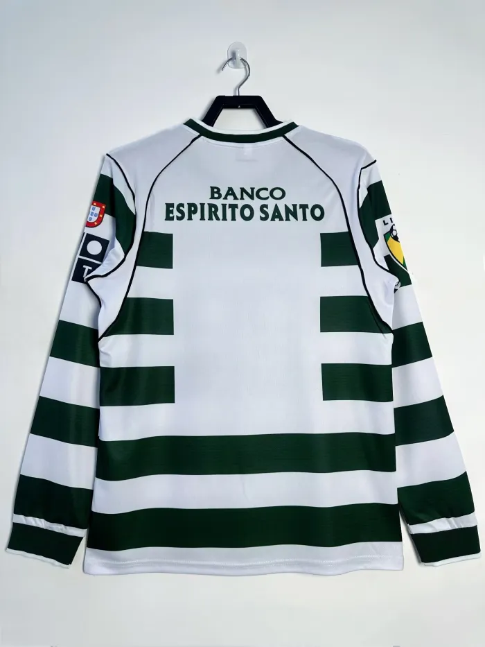 Sporting Lisbon Home Retro Long Sleeve Jersey 2001/03 - Image 2