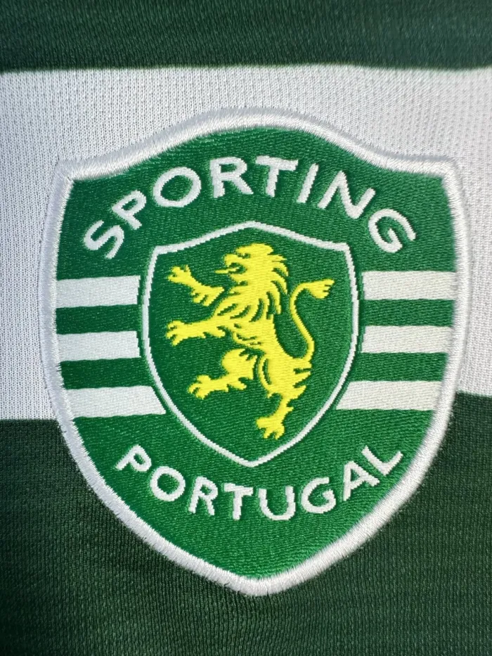 Sporting Lisbon Home Retro Long Sleeve Jersey 2001/03 - Image 6