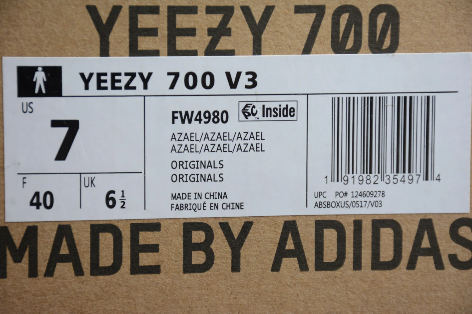 Yeezy Boost 700V3 Azael Black White FW4980 - Image 15